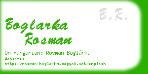 boglarka rosman business card